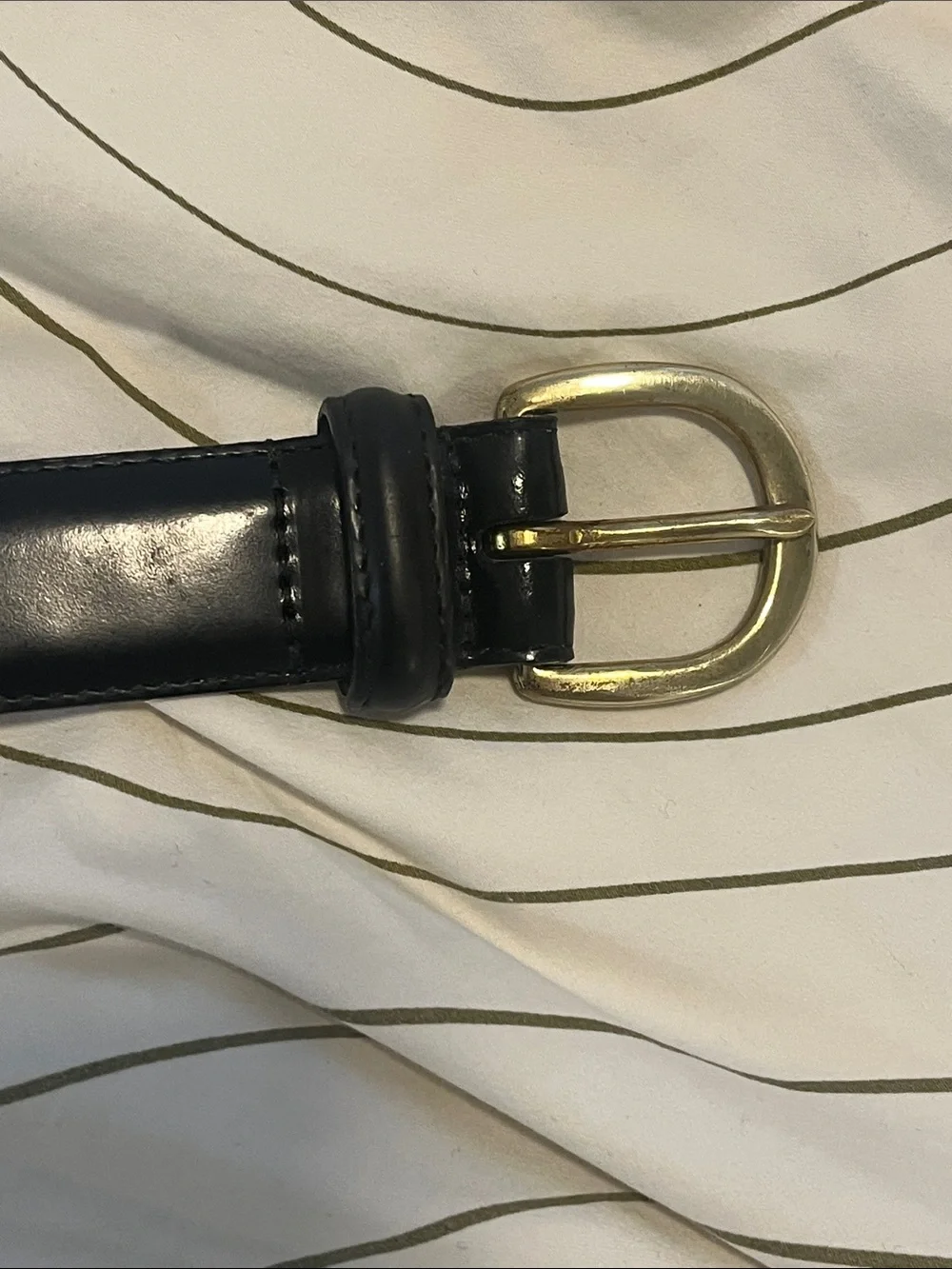 Vintage Coach 3921 Leather Belt in Black With Gold Buckle